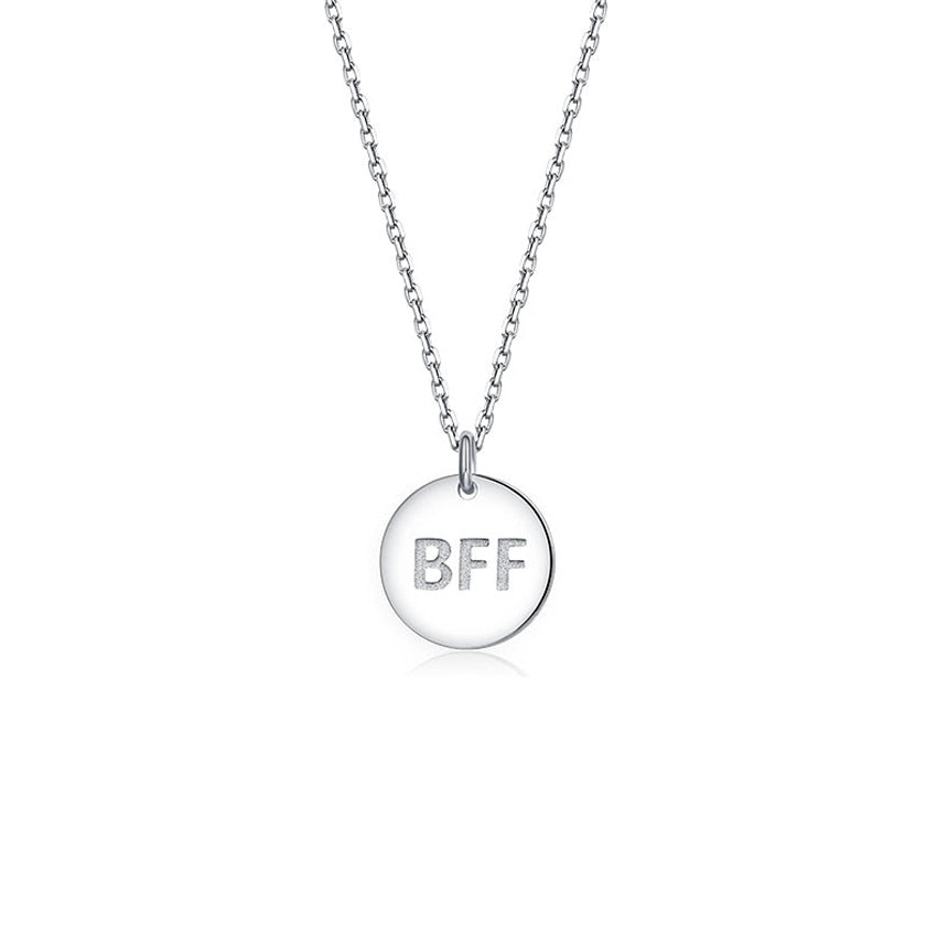Silver Sterling BFF Friendship  Necklace