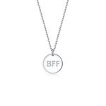 Silver Sterling BFF Friendship  Necklace