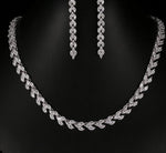 Luxury Long Tassel Earings & Necklac Bridal Jewelry Sets